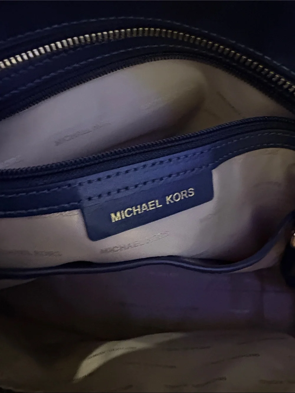 Michael Kors Whitney Two-Tone Navy and Light Blue Tote